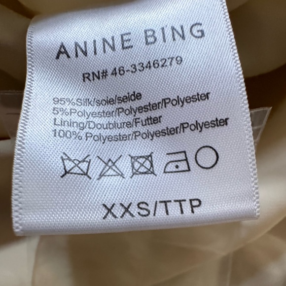 Anine Bing Madison  Mini Dress In Cream And Black Stripe - Picture 11 of 12